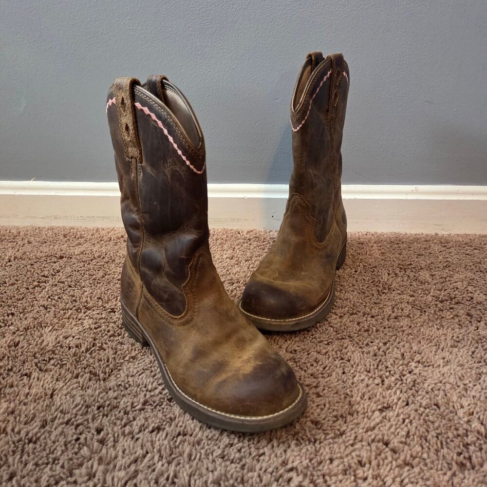 Ariat Unbridled Roper Heritage Brown Leather Western Boots womens 7